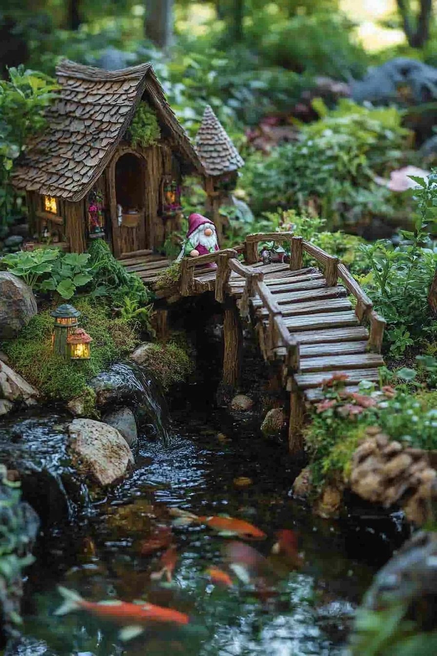 Design a Fairy Cottage by a Charming Koi Pond