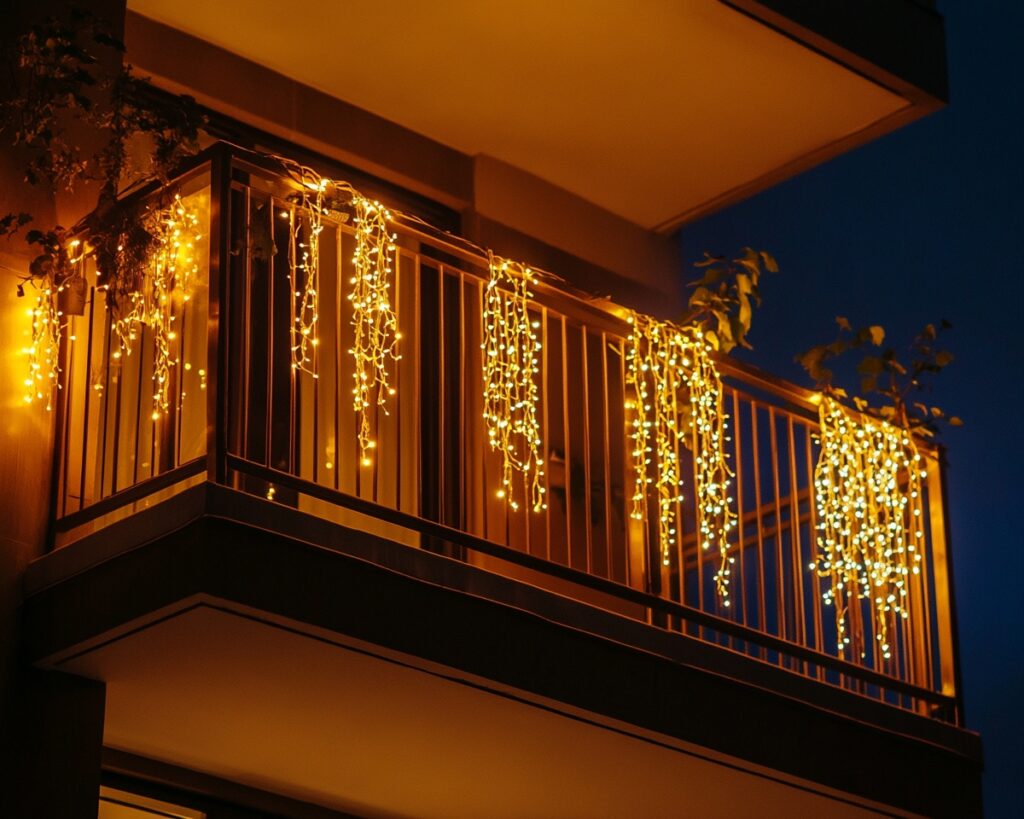 Drape Cascading Fairy Lights Over Deck Railings