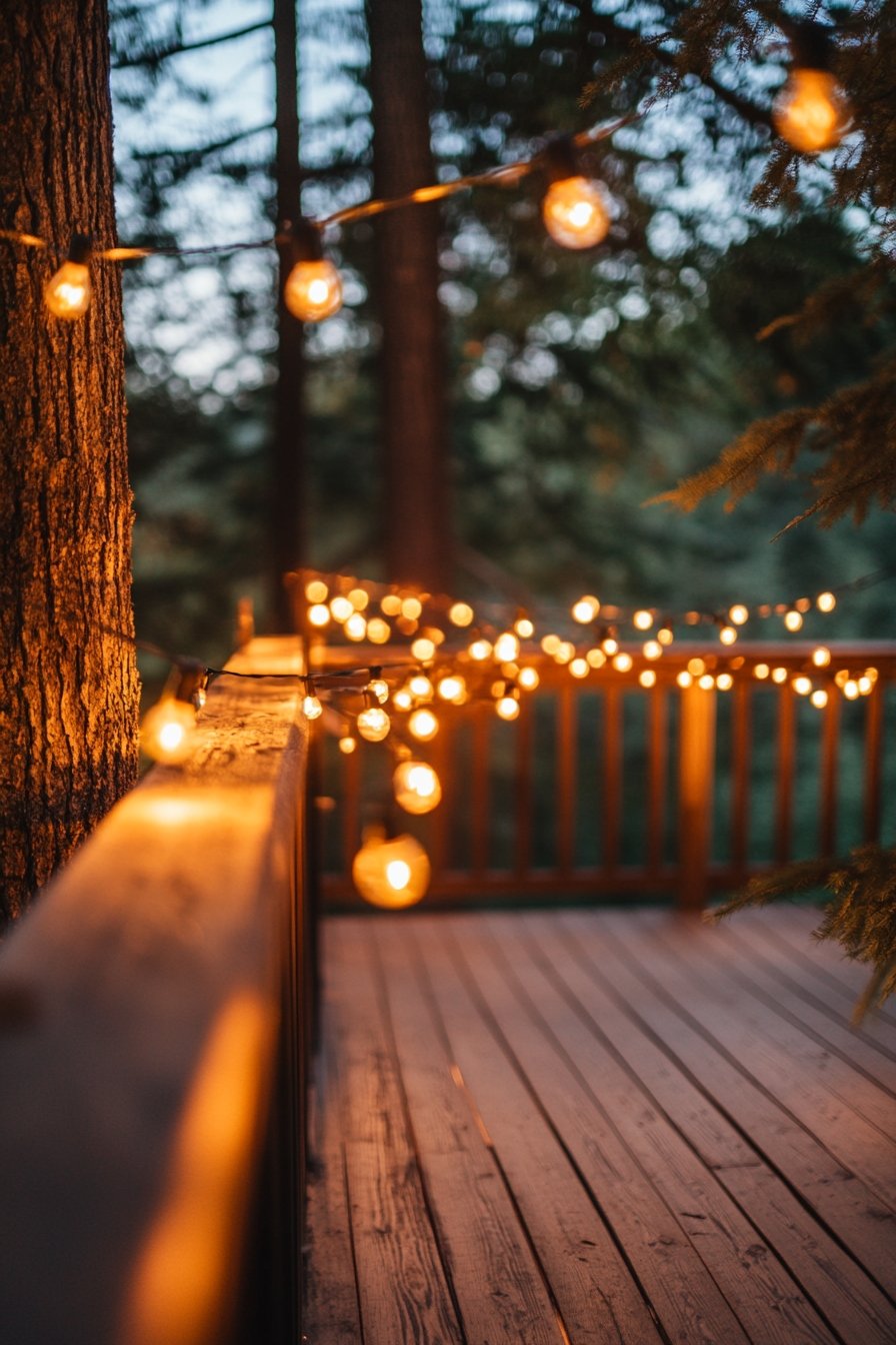 Drape String Lights Along Deck Railings for a Cozy Glow