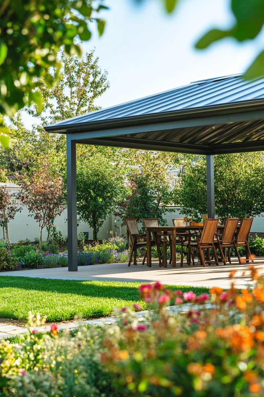 Elegant Patio Shelter for Outdoor Gatherings