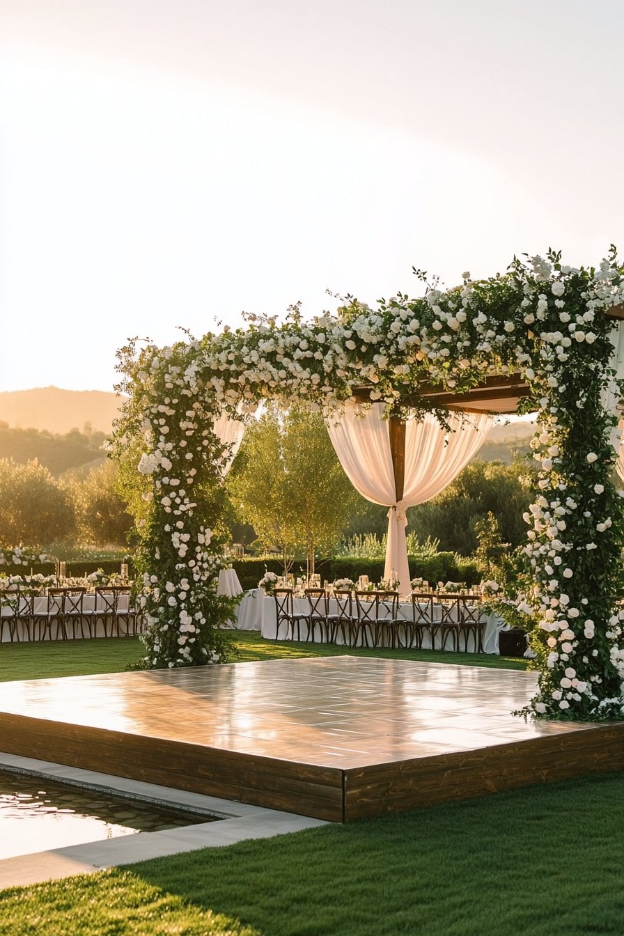 Floral Pergola Dance Floor