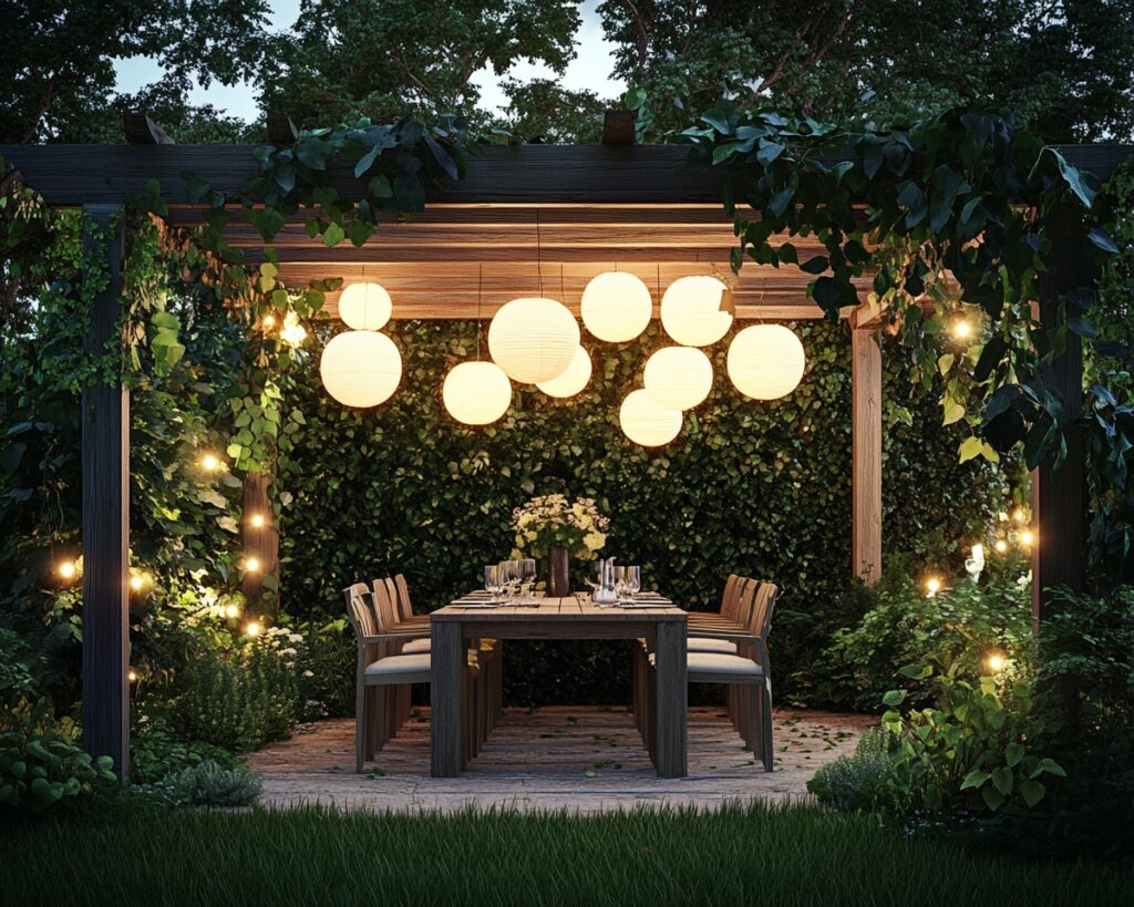 Hang Paper Lantern Lights for a Magical Deck Ambiance