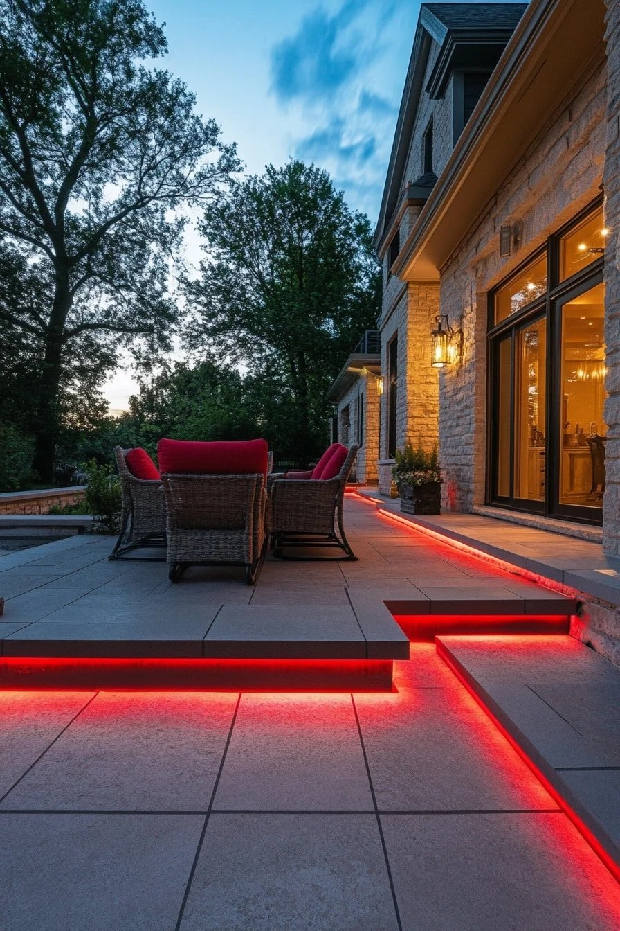 Highlight Patio Steps with Vibrant LED Strip Lights 1