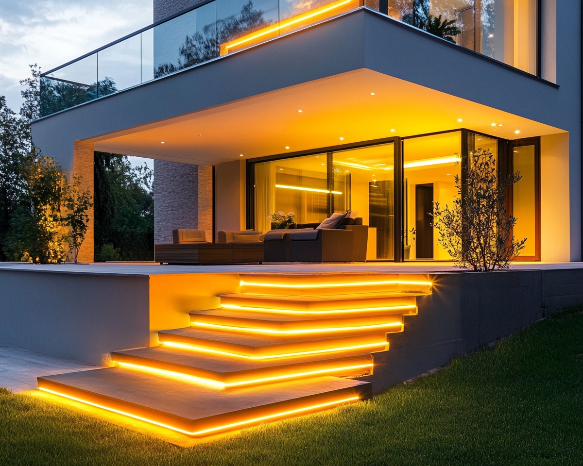 Highlight Steps with Radiant Linear Lighting for Modern Elegance