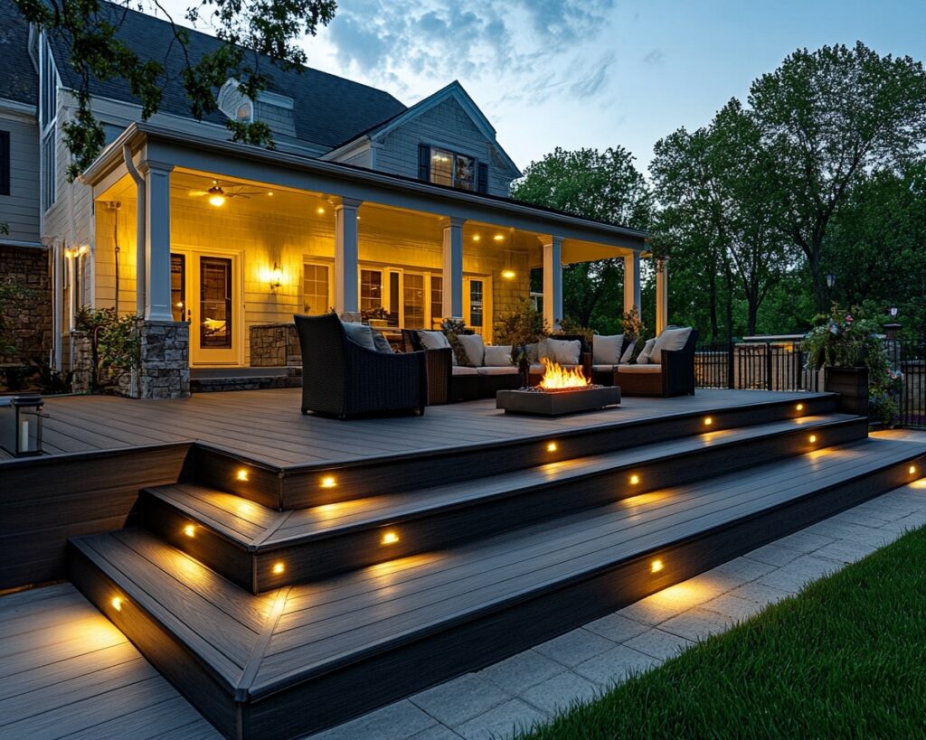 Highlight Your Deck Stairs with Integrated Step Lighting