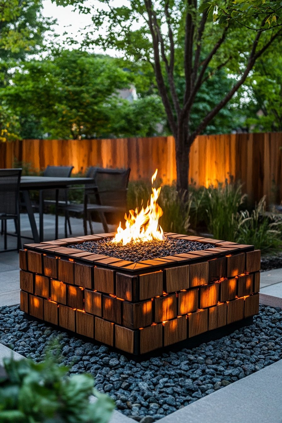 Install a Modern Fire Pit for Cozy Evenings