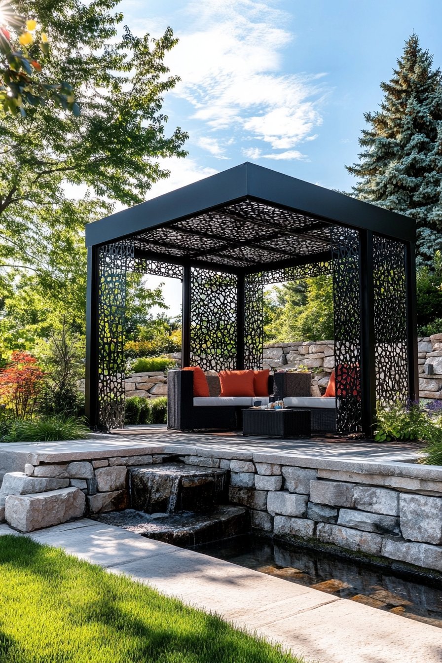 Modern Elegance with a Laser-Cut Gazebo