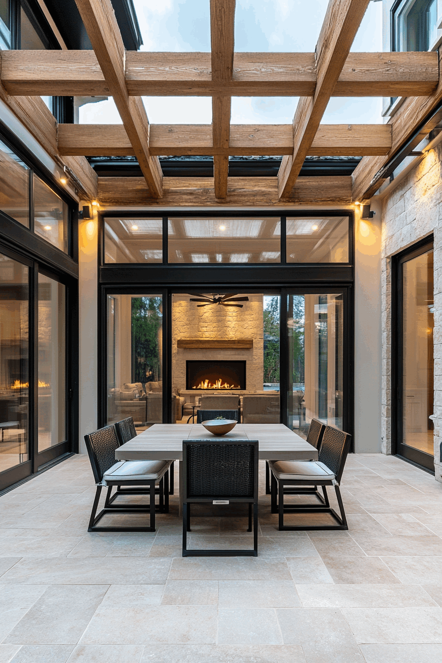 Place A Rustic Elegance with Exposed Beam Pergola