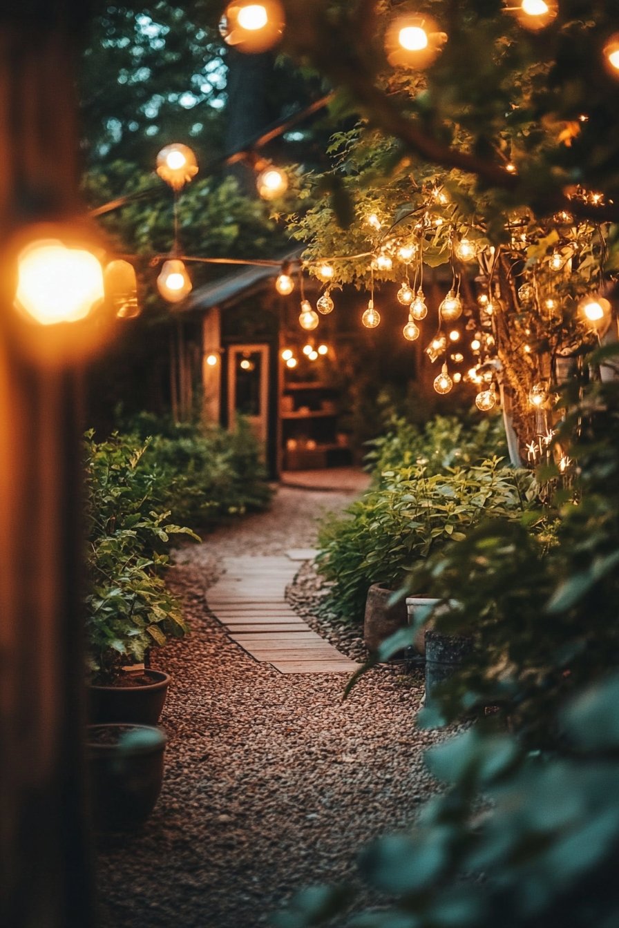 Place Illuminate Your Backyard Paradise with Magical String Lights