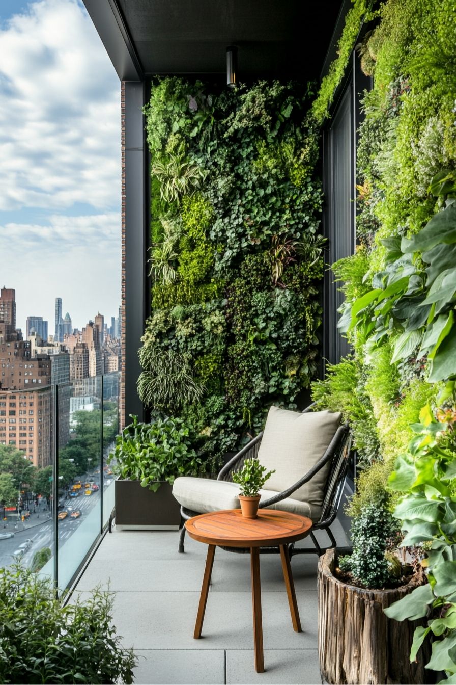 Transform Your Balcony with a Vibrant Vertical Green Wall