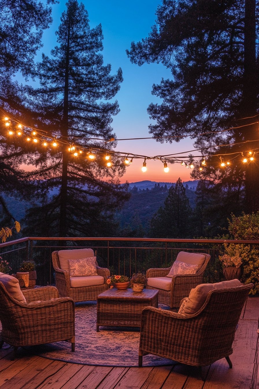  Transform Your Deck Into a Sunset Retreat with String Lights