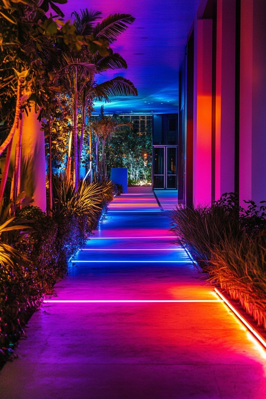 Illuminate Your Pathway With Colorful LED Strip Lighting