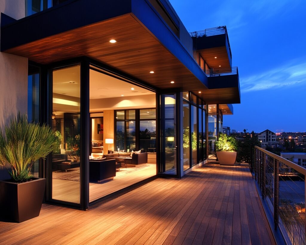 Use Recessed Lighting to Highlight Your Balcony's Modern Design