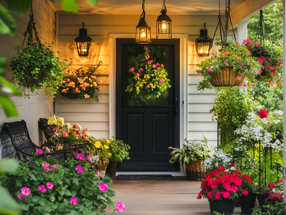 21 Charming Front Porch Flower Ideas