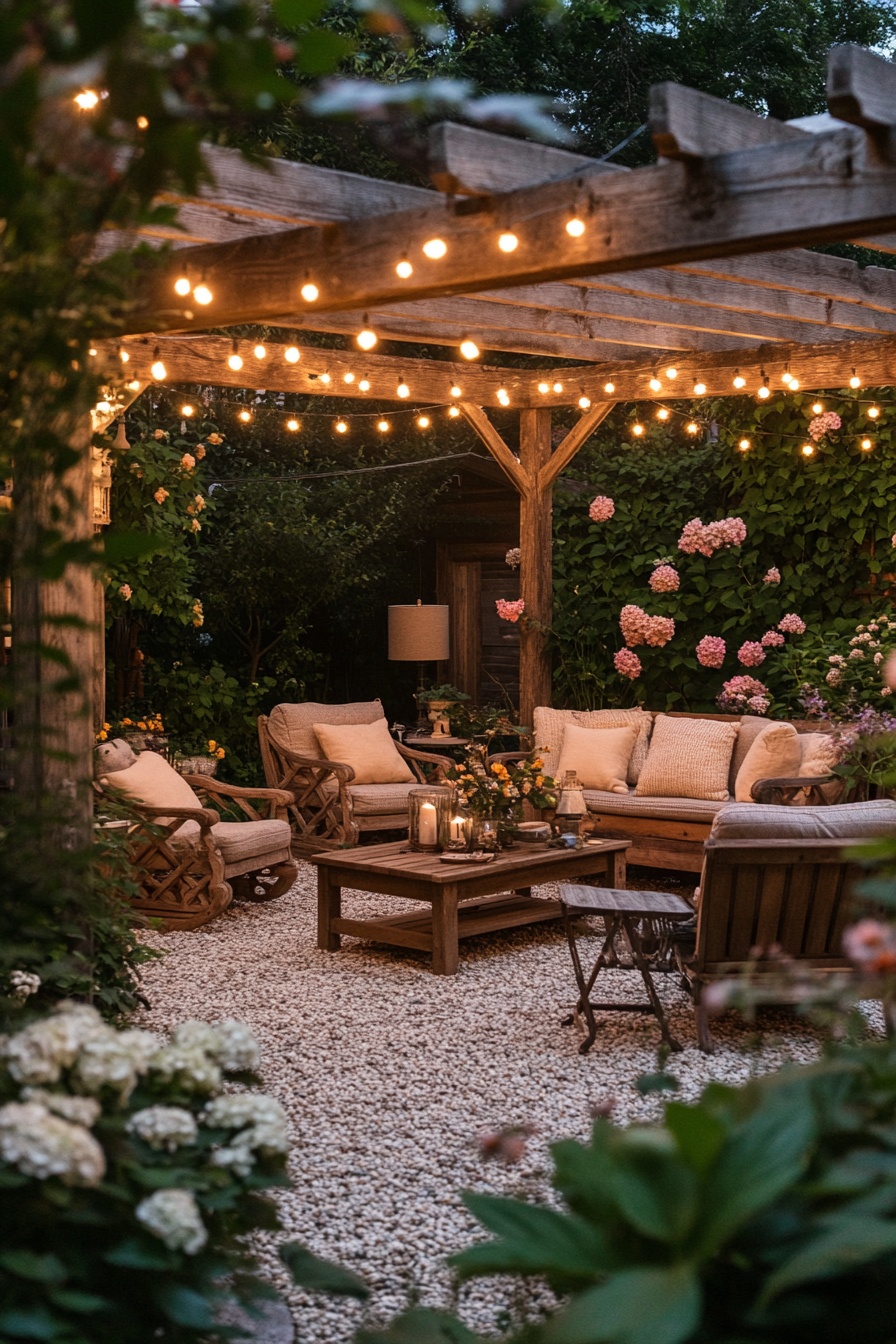 A_cozy_backyard_patio_with_string_lights_and_wooden_