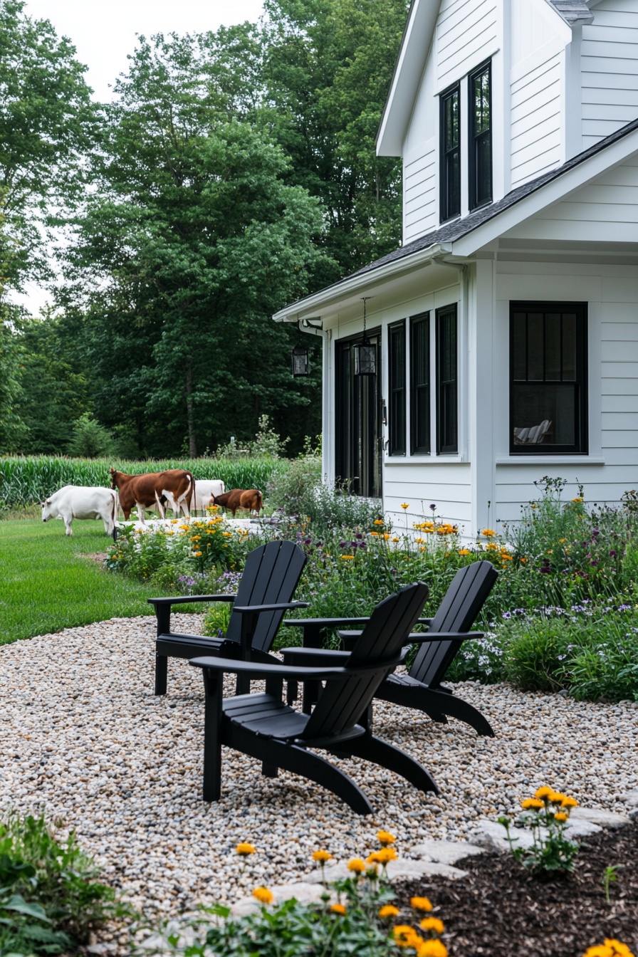 A_modern_farmhouse-style_front_yard_with_two_black__