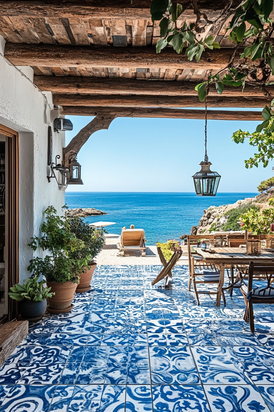 Mediterranean Ceramic Patio Tile Inspiration