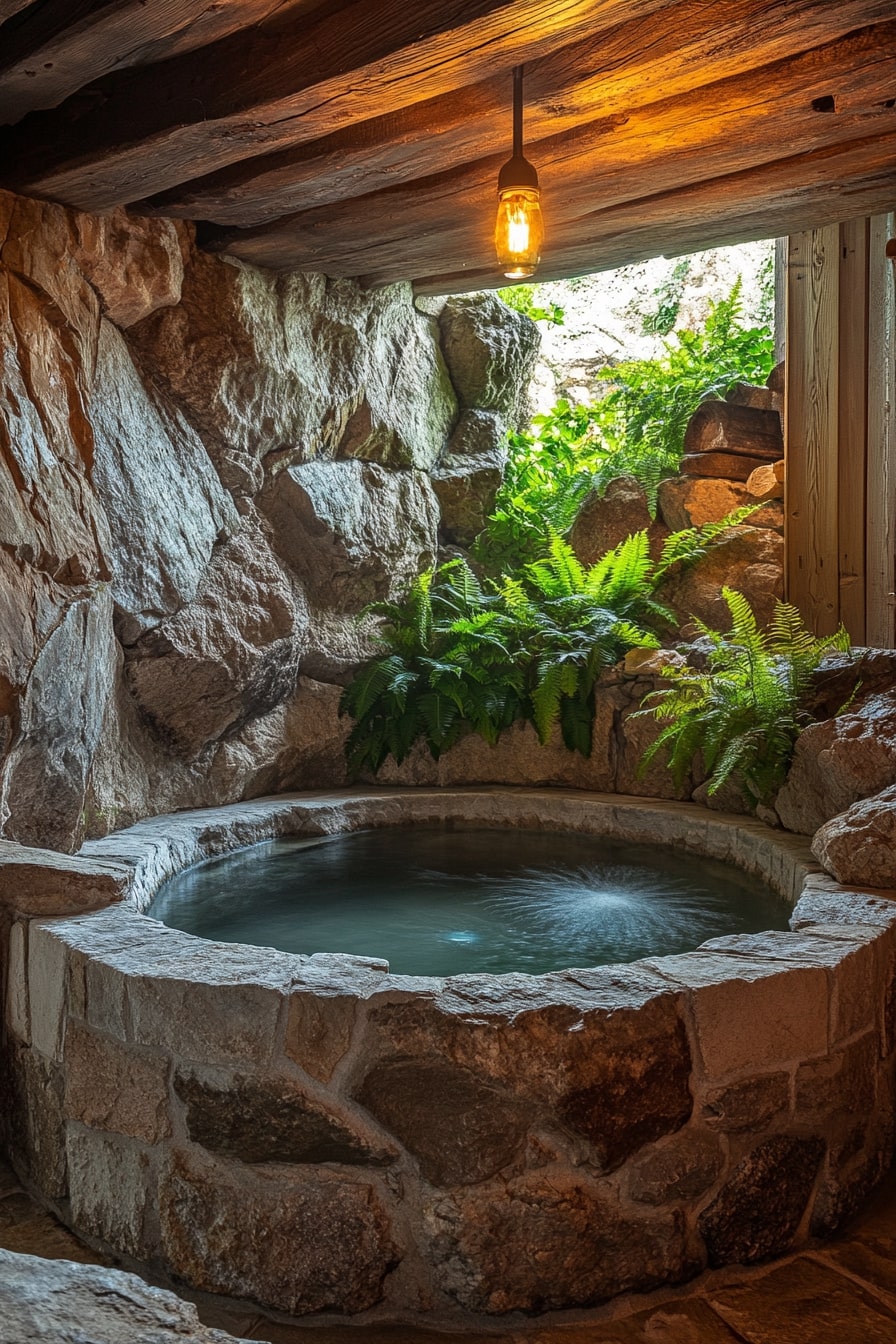 Rustic Stone Spa Retreat