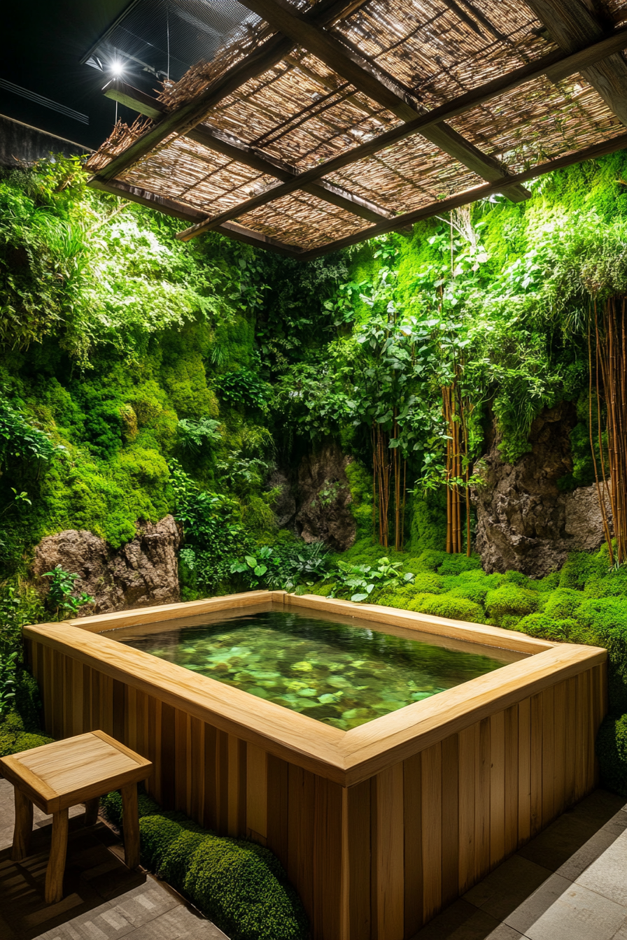 Tranquil Forest Bathhouse Pool